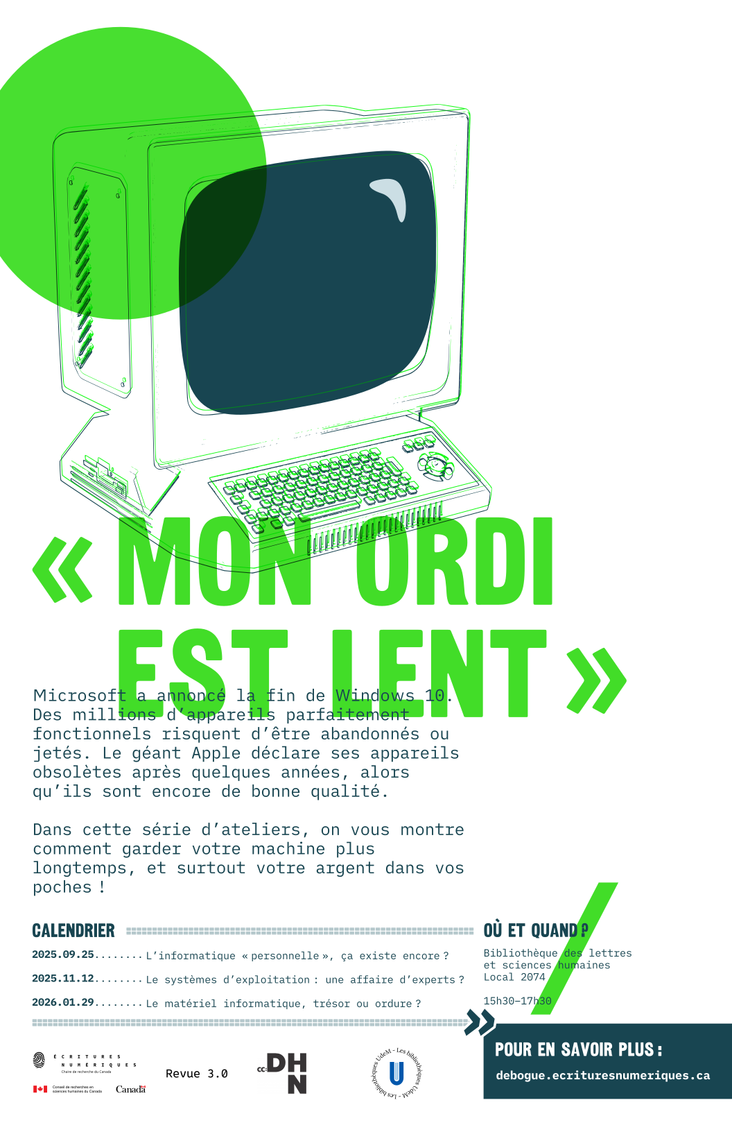 "mon ordi est lent" poster